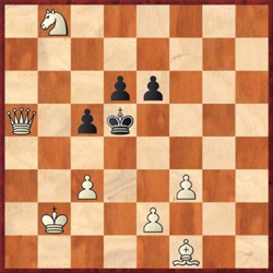 Chess problem by Edith Baird, Solution below
